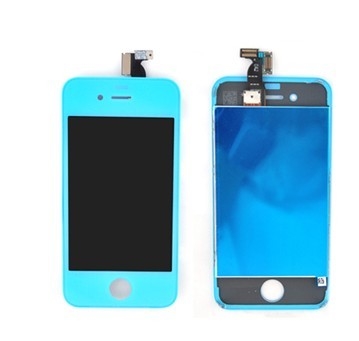 De Bonne Qualité Kit de conversion de pièces d'OEM d'Iphone 4 pour les pièces de réparation bleues de couverture assemly de contact d'affichage à cristaux liquides de téléphone portable Ventes