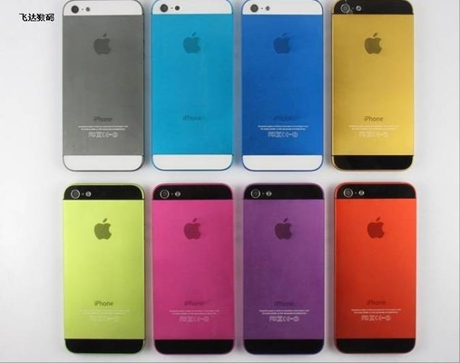 De Bonne Qualité Couverture de batterie colorée d'OEM pour l'iPhone 5 pièces de rechange, rose/jaune/Rose/pourpre Ventes