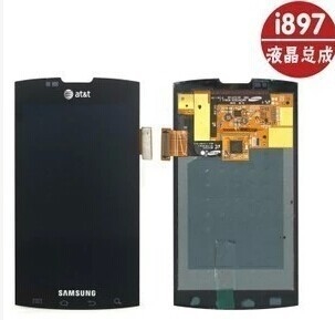 De Bonne Qualité Le téléphone portable d'affichage à cristaux liquides de Samsung I897 examine l'écran d'affichage à cristaux liquides de noir de convertisseur analogique-numérique de téléphone portable Ventes