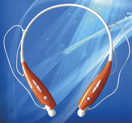 De Bonne Qualité Écouteur sans fil de Bluetooth de musique orange pour le téléphone portable Handfree Ventes