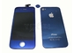 Affichage à cristaux liquides numériseur Kits de remplacement ensemble Chrome OEM bleu IPhone 4 pièces Entreprises